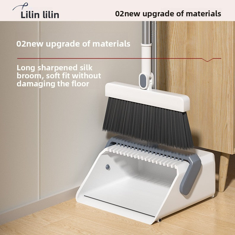Foldable Broom and Dustpan Set for Home Cleaning