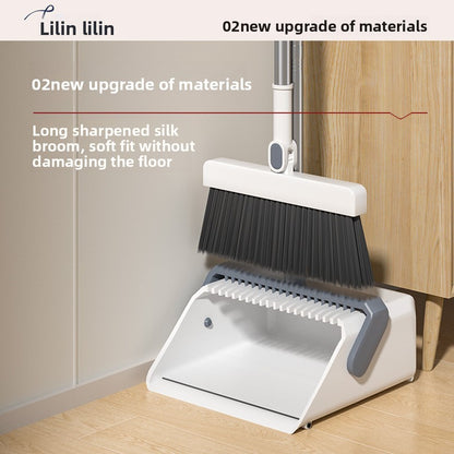 Foldable Broom and Dustpan Set for Home Cleaning