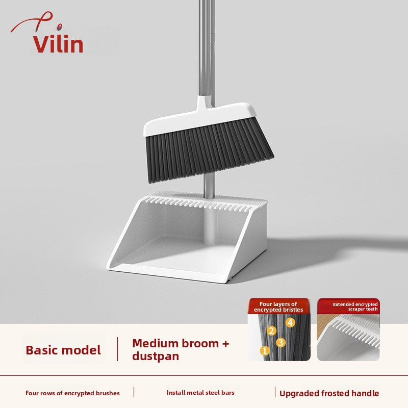 Foldable Broom and Dustpan Set for Home Cleaning