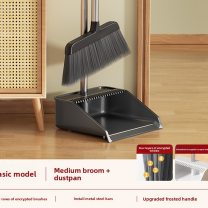 Foldable Broom and Dustpan Set for Home Cleaning