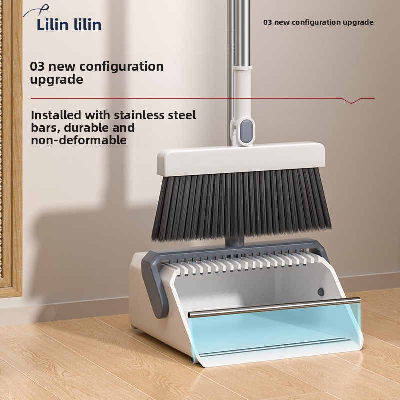 Foldable Broom and Dustpan Set for Home Cleaning