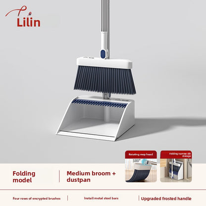 Foldable Broom and Dustpan Set for Home Cleaning